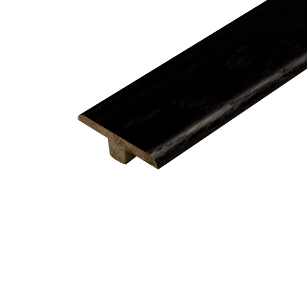 Carbon Black Solid Wood T Profile