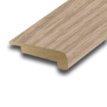 White Varnished Oak Laminate Flooring Stair Nosing-thumb