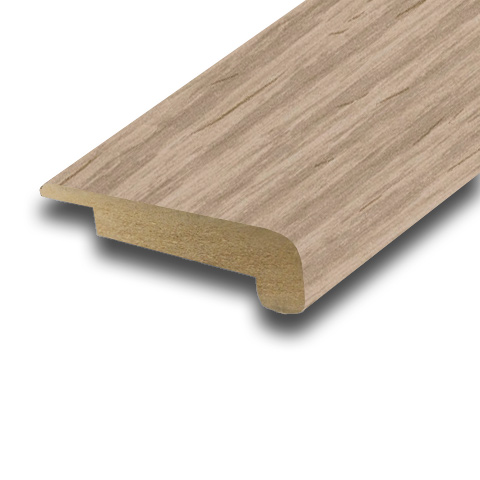 White Varnished Oak Laminate Flooring Stair Nosing