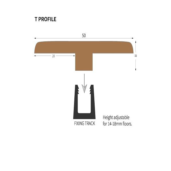 Nutmeg Stain Solid Wood T Profile